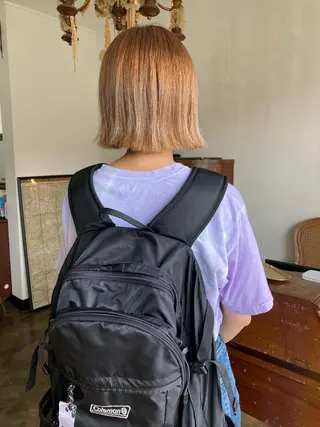 ミディアム 阿嘉 萌子のヘアスタイル