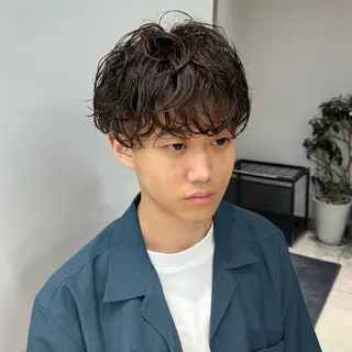 パーマ メンズ ハイトーンカラー/ さらさのヘアスタイル