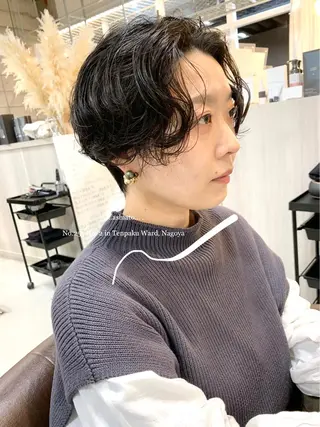ショート パーマ 新海 芳樹のヘアスタイル