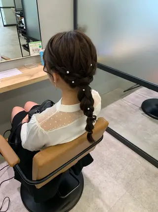 ロング ヘアアレンジ 愛　莉/大阪美容室 /ケア・艶カラーのヘアスタイル