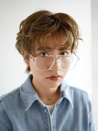 ショート カラー パーマ SALOWIN熊本 yuseiのヘアスタイル