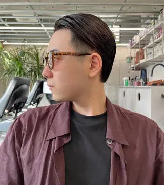 ショート メンズ ダブルカラー/ ケアブリーチ/クニトのヘアスタイル