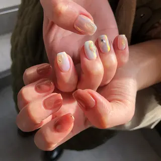 ロング カラー ヘアアレンジ キッズ ネイル マツエク・マツパ 福田 加奈のネイルデザイン