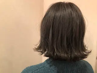 ミディアム パーマ/透明感カラー /ボブ/吉田一生のヘアスタイル