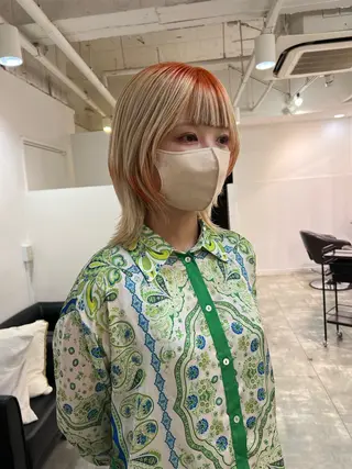 ミディアム カラー ヘアアレンジ ボブ美容師 /馬場 翼のヘアスタイル