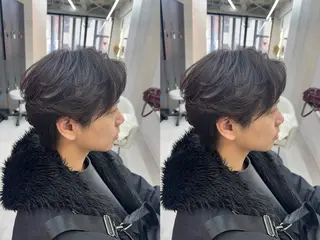 ミディアム パーマ メンズ 飯塚 ｜メンズ特化 （カット/パーマ）のヘアスタイル