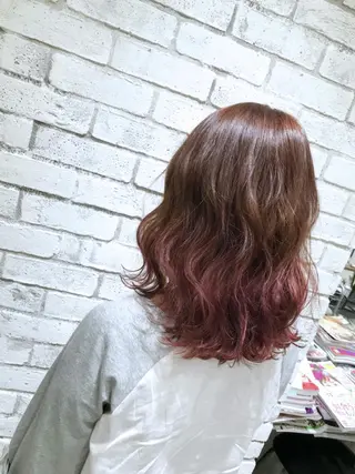 セミロング カラー パーマ ヘアアレンジ メンズ キッズ ネイル マツエク・マツパ バレイヤージュ/ 髪質改善/渡邉悟🌱のヘアスタイル