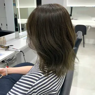 ミディアム カラー グレージュ/ベージュ /経堂/sana🌱のヘアスタイル