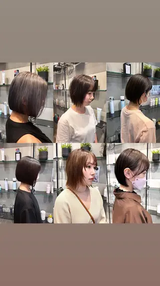 ショート ボブ・レイヤー 田中 励也のヘアスタイル