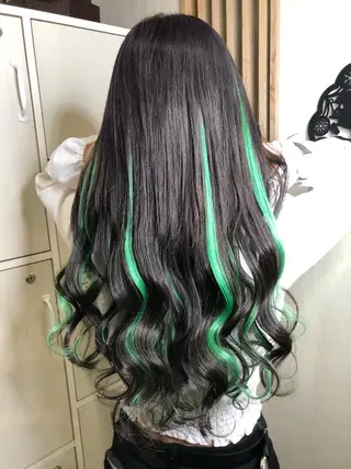 ロング カラー ハイトーン/韓国風 🤍Nacchi🐈のマツエク・マツパデザイン