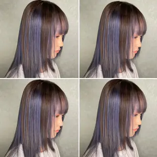 カラー 透明感カラー✨🩵 韓国ヘアkanatoのヘアスタイル