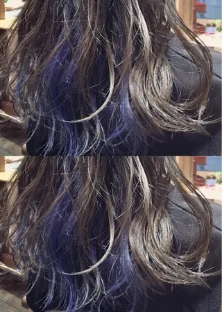 セミロング カラー 原宿サロン代表 デザインカラー伊藤卓のヘアスタイル