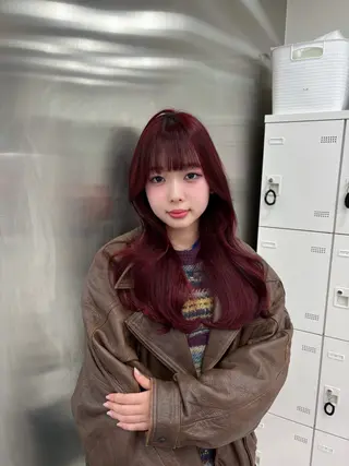 ロング カラー 表参道ハッシュカット レイヤー/リノンのヘアスタイル