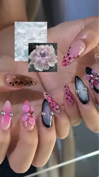 ネイル ♱˖⁺ 𝒎𝒐𝒑𝒊 ⁺のネイルデザイン