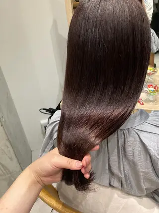 セミロング ✨色持ちの良い艶 カラー✨蟹江真世のヘアスタイル
