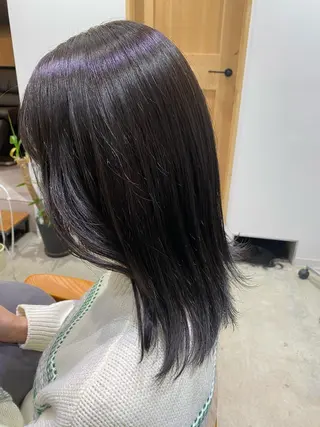 ミディアム カラー fumi🪞血色感 アップ艶カラーのヘアスタイル