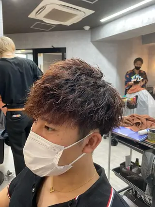 ショート パーマ メンズ 大阪メンズヘアのプロ 高橋 直希のヘアスタイル