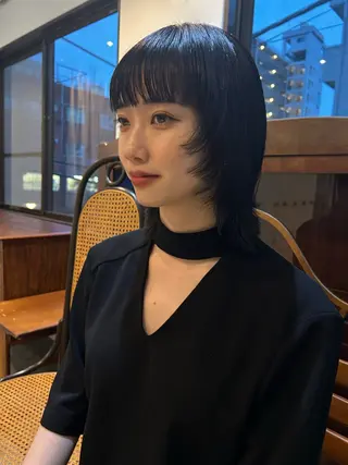 セミロング カラー ヘアアレンジ 🎀suzuna 透明感colorのヘアスタイル