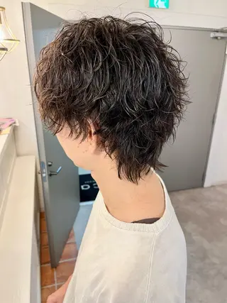 ミディアム パーマ メンズ LAGRECE大阪梅田店所属・美髪矯正・髪質改善 【中村吉孝】のヘアスタイル