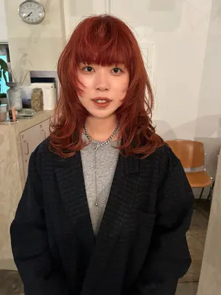 セミロング カラー 原 瑞希のヘアスタイル