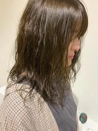 ミディアム カラー パーマ ANY／SUE 千葉パーマのヘアスタイル