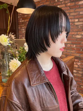 ショート Vicky オリーブ メンズカジュアルのヘアスタイル