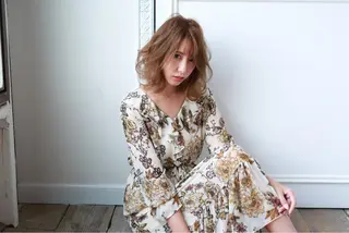 ミディアム カラー パーマ 小顔カット✨ 透明感カラー/村上のヘアスタイル