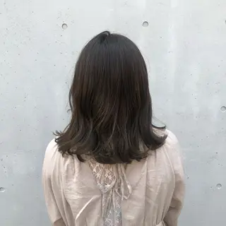 セミロング カラー 酸性縮毛矯正🧴韓国 レイヤー/髪質改善のヘアスタイル