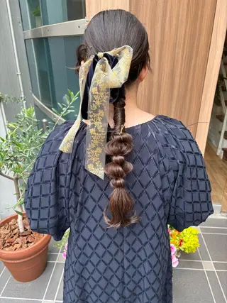 ヘアアレンジ レイヤーカット /透明感/千葉怜寿のヘアスタイル