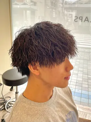 ショート パーマ メンズ パーマ/フェード🔥 佐々木波人のヘアスタイル