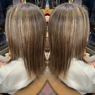 セミロング カラー 👑派手髪/カット 👑ANRYのヘアスタイル