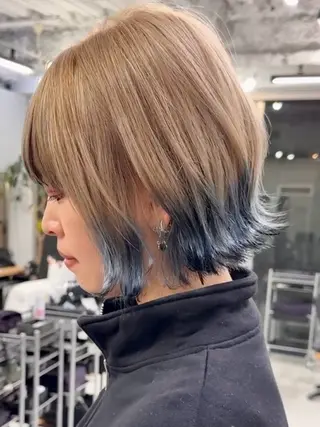 ミディアム カラー ブリーチダブルカラー 【koide】のヘアスタイル