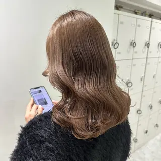 セミロング カラー 🎀暖色/ラベンダー /paru🤍のヘアスタイル