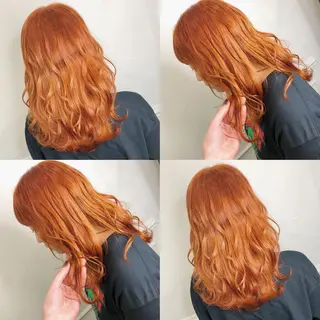 ロング カラー ヘアアレンジ メンズ キッズ 💟Chloe原宿店 🩶ハイトーンのヘアスタイル