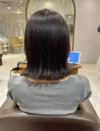 ミディアム カラー 【韓国ヘア×透明感 カラー】笹谷 莉未のヘアスタイル