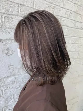 ミディアム 🇺🇸ハイライト特 化美容師🇺🇸漆沢のヘアスタイル