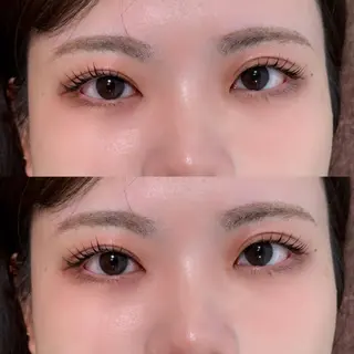 マツエク・マツパ レイヤー/顔周り/透 明感カラー/うる艶のヘアスタイル