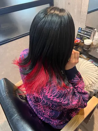 セミロング カラー ヘアアレンジ 髪質改善🫧‪ りこのヘアスタイル