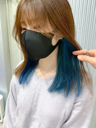 セミロング カラー ヘアアレンジ yuka .のヘアスタイル