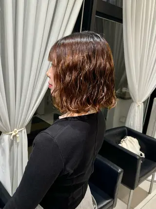 パーマ ひなの🫧ベージュ系 艶カラーのヘアスタイル