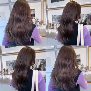 セミロング カラー カジュアルを女っぽく 𝗮𝘆𝗮𝗰𝗼のヘアスタイル