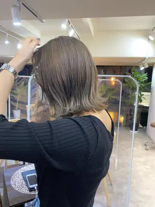 ミディアム カラー ヘアアレンジ ボブ /ニュアンス/ satomi🧸💖のヘアスタイル