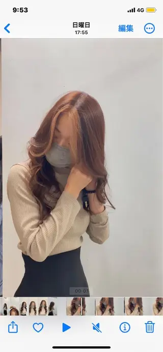 セミロング sunc所属・梅田l大人韓国ヘア レイヤー×艶カラーのヘアスタイル