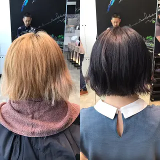 ショート カラー ヘアアレンジ Re:ta KANZOのヘアスタイル