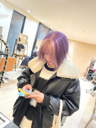 ミディアム 亀川蓮 Agu hairのヘアスタイル