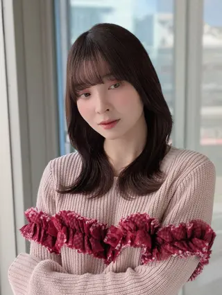 ミディアム カラー 小川 健治✨のヘアスタイル