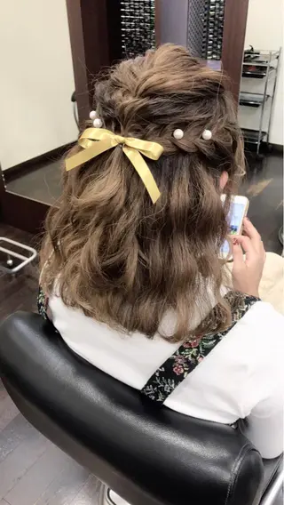 ミディアム ヘアアレンジ 沢田 瞳のヘアスタイル
