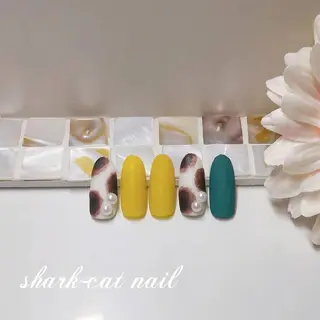ネイル サメ猫 マーヤのネイルデザイン