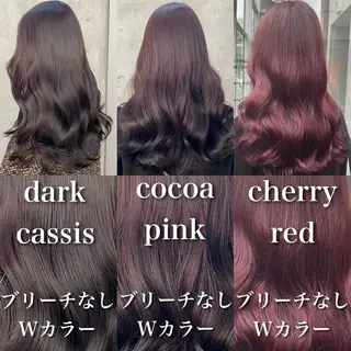 セミロング カラー 大人っぽ♡上品な暖色 ♡ブリーチなし♡のヘアスタイル