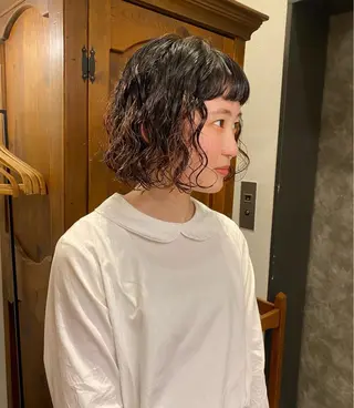 ミディアム パーマ 🌿ボブ パーマ高橋啓太🌿のヘアスタイル